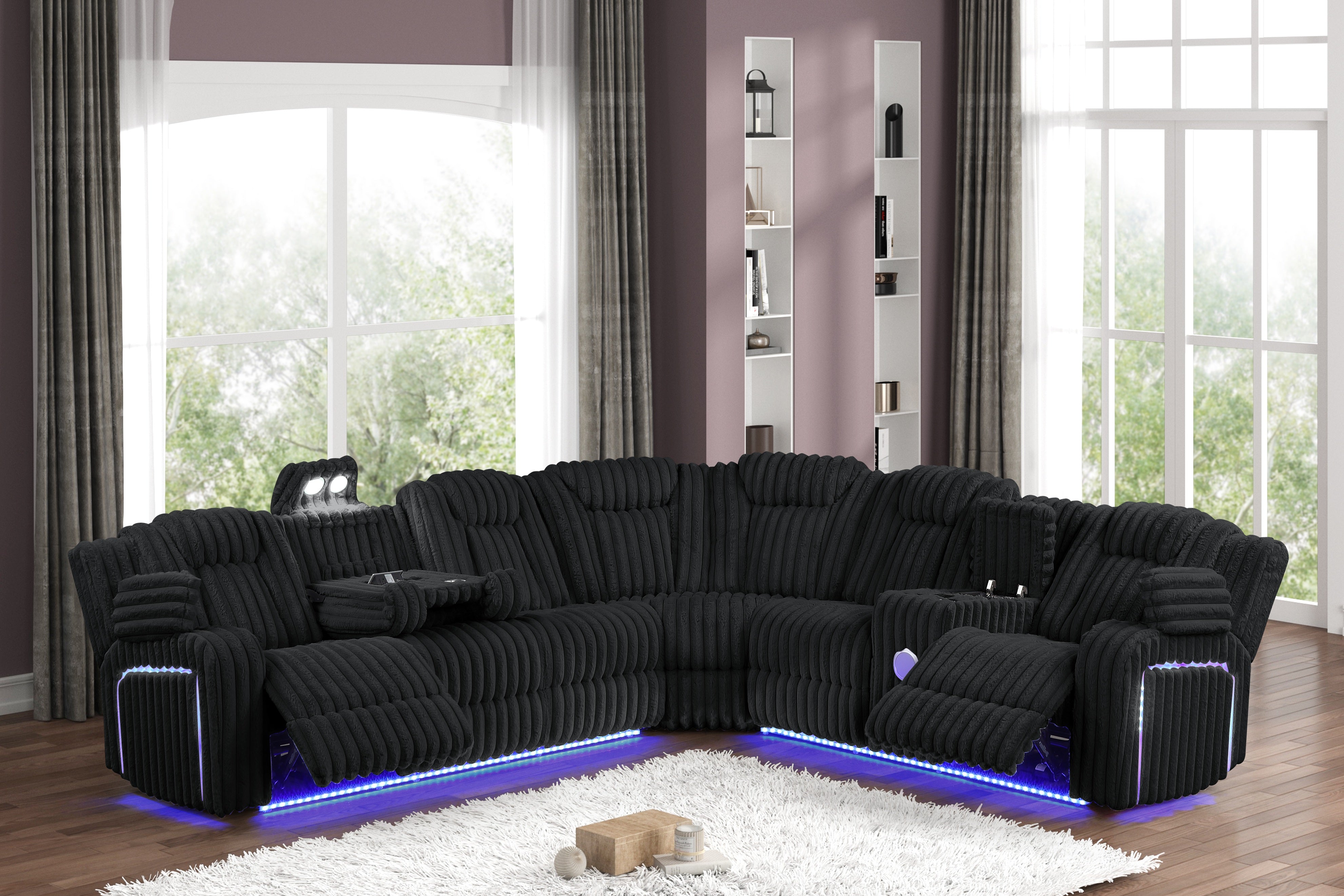 417 SECTIONAL BLACK