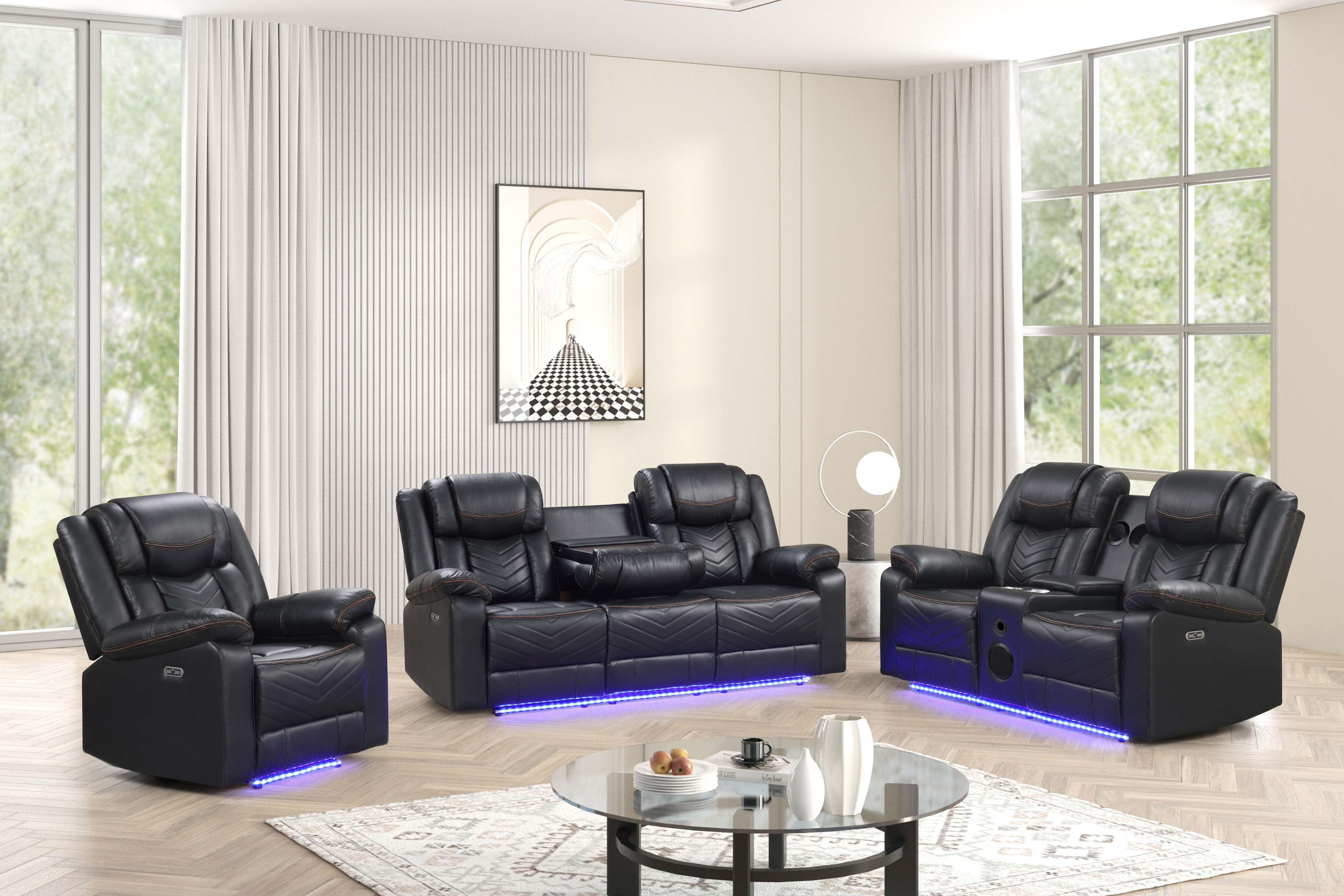 261 POWER RECLINER BLACK